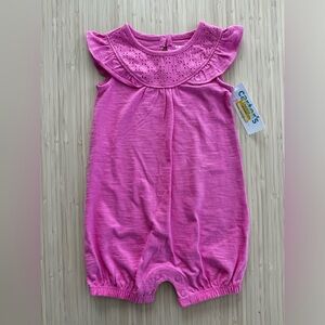 Carters baby girl pink summer/spring romper 18 months